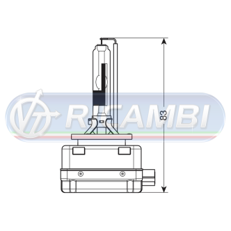 2 - LAMPADA XENON D1R 6000K 35W