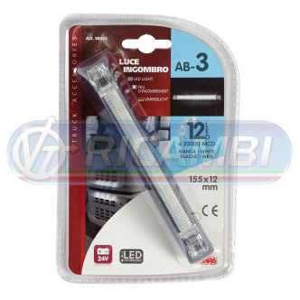 2 - LAMPADA LED LUCE INGOMBRO A 12 LED 24V BIANCA