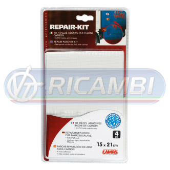 1 - PEZZE ADESIVE PER TELONI 4PZ 15X21 CM