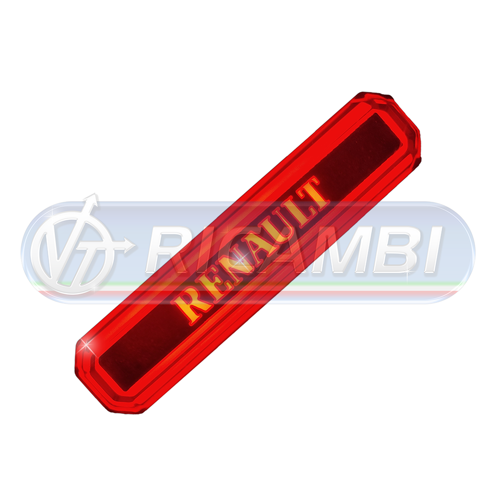 1 - FANALINO INGOMBRO LED SCRITTA RENAULT ROSSO