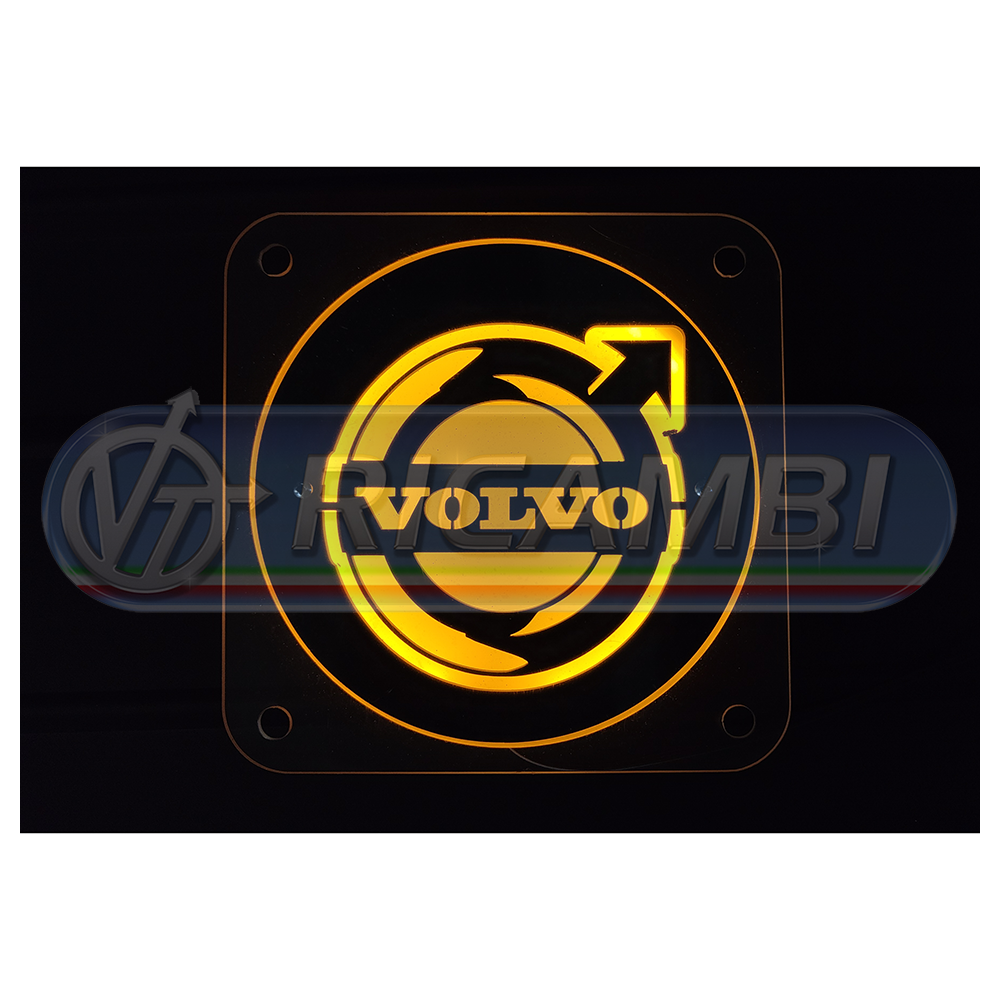 1 - INSEGNA LUMINOSA LOGO VOLVO ARANCIO