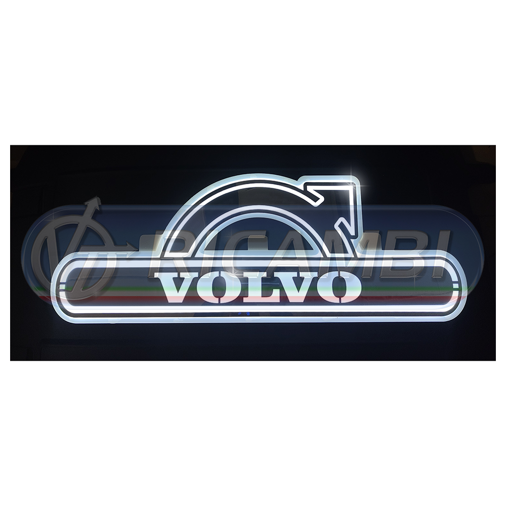 1 - INSEGNA LUMINOSA SCRITTA C/O LOGO VOLVO BIANCO