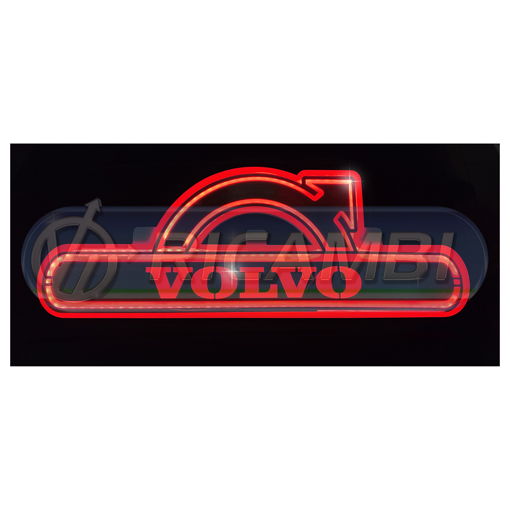 1 - INSEGNA LUMINOSA SCRITTA C/O LOGO VOLVO ROSSO
