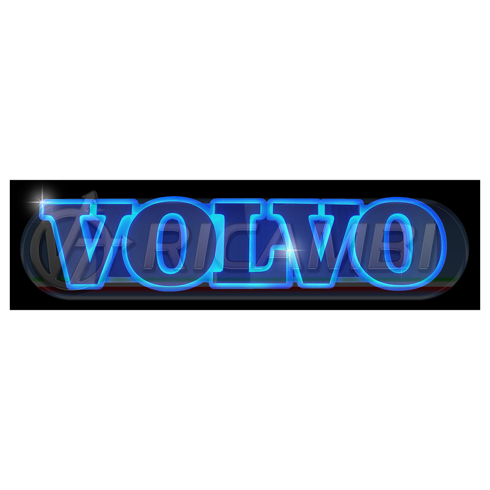 1 - INSEGNA LUMINOSA SCRITTA VOLVO BLU
