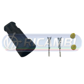 1 - CONNETTORE ELETTRICO A 2 PIN FEMMINA