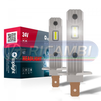 1 - KIT LAMPADINE H1 LED 24V 6500K IN COPPIA