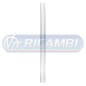 2 - PROFILO PARCOLPO PORTIERA CROMATO L650 COPPIA