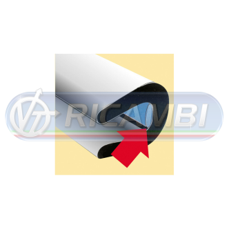 2 - PROFILO PARCOLPO PORTIERA CROMATO L650 COPPIA