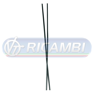 2 - PROFILO PARCOLPO PORTIERA NERO L650 COPPIA