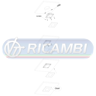 1 - PLAFONIERA A LED QUADRATA 76 MM BIANCA INCASSO