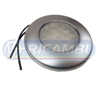 1 - PLAFONIERA A LED TONDA 92 MM ARGENTO INCASSO