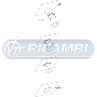 1 - PLAFONIERA A LED TONDA 92 MM BIANCA INCASSO