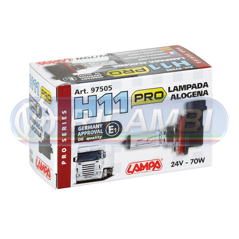 1 - LAMPADINA H11 24V 70W