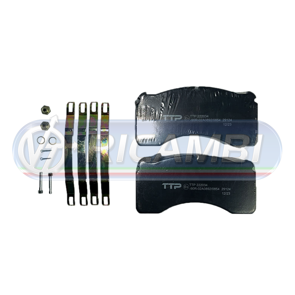 1 - PASTIGLIE FRENO RIMORC. ASSALE ROR DX195 DISCO 377