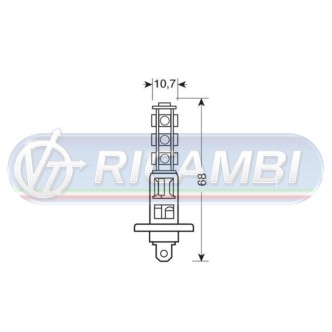 2 - LAMPADINA H1 24V HYPER LED