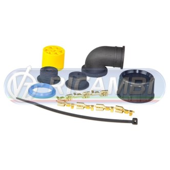 2 - CONNETTORE ELETTRICO FANALE RIMORCHIO ASPOCK GIALLO