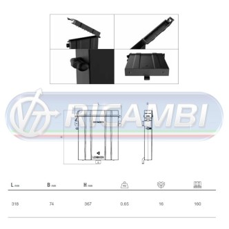 1 - PORTA DOCUMENTI TERM. 250X320X80