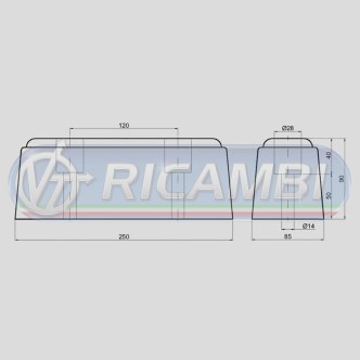 1 - TAMPONE PARACOLPI EPDM 250x85x90