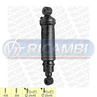 1 - AMMORTIZZATORE CABINA ANT.  VERTICALE 984 FH 12 MONROE