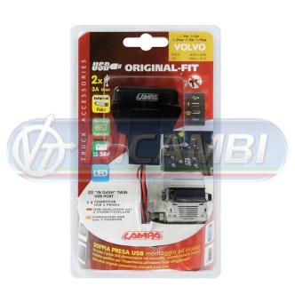 1 - PRESA USB PER VOLVO FH 2 DOPPIA