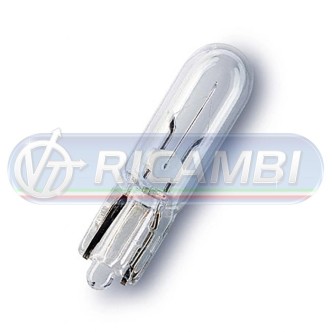 2 - LAMPADINA T5 24V 1,2W ZOCCOLO VETRO OSRAM