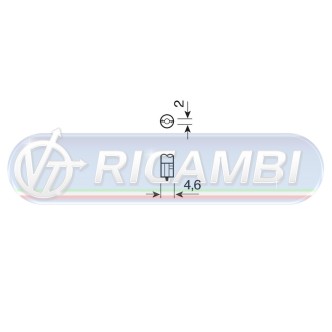 2 - LAMPADINA T5 24V 1,2W ZOCCOLO VETRO OSRAM