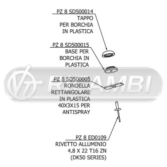 2 - PARASPRUZZI OMOL. 65 X 70 CM POST. NERO C/SCRITTA VOLVO