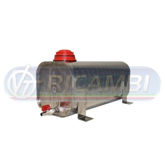 2 - TANICA INOX FIORETTATA 12 LT 17x22x41 STAFFAGGIO A TERRA C/RUBINETTO FRONTALE