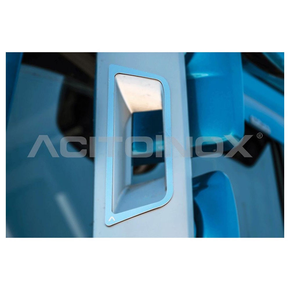 1 - CORNICI SPECCHIO INOX FH 4 IN COPPIA