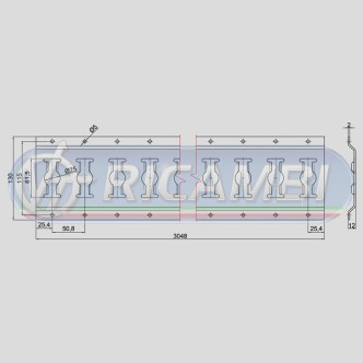 1 - PROFILO FERMACARICO 'AX' L3050 ZINC.