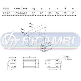 1 - TAMPONE PARACOLPI A RULLO 205x90x93
