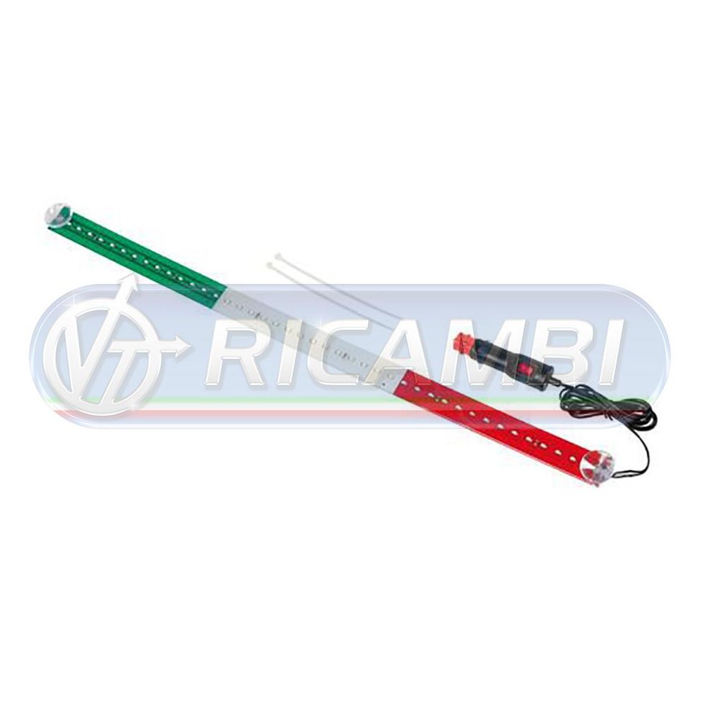 2 - BANDIERA LUMINOSA LED TRICOLORE 24V 42 LED 60 CM