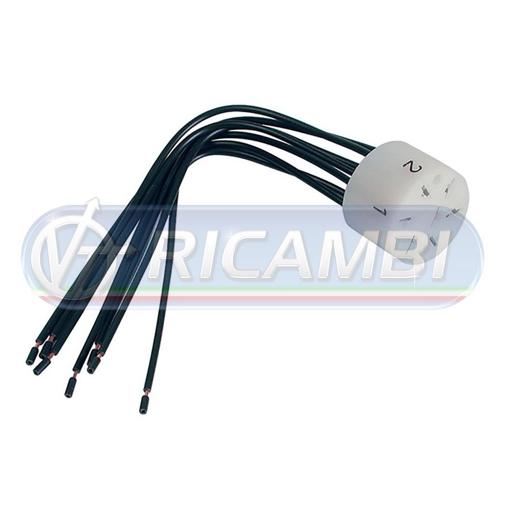 1 - BLOCCHETTO PER PRESE 7 POLI 24V C/CAVETTI