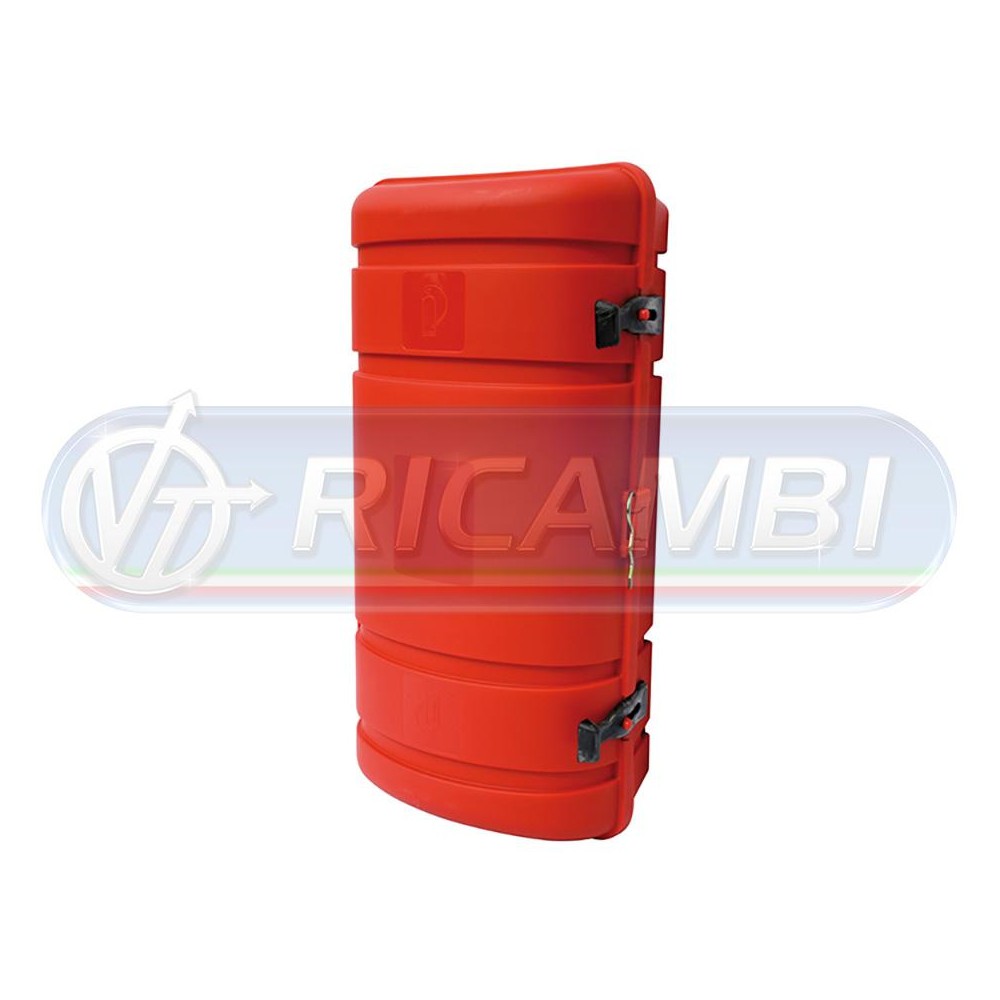 1 - PORTA ESTINTORE KG 6 ROSSO SLIM C/LOGO VT